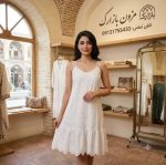 پیراهن زنانه سفید گلدوزی‌دار - تصویر 2