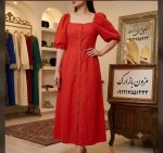 پیراهن زنانه H&M نخی کرپ قرمز - تصویر 2